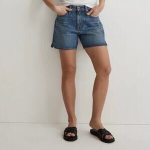 Madewell Relaxed Mid-Length Denim Jorts Shorts 27 Women’s Kimbrough Wash Blue